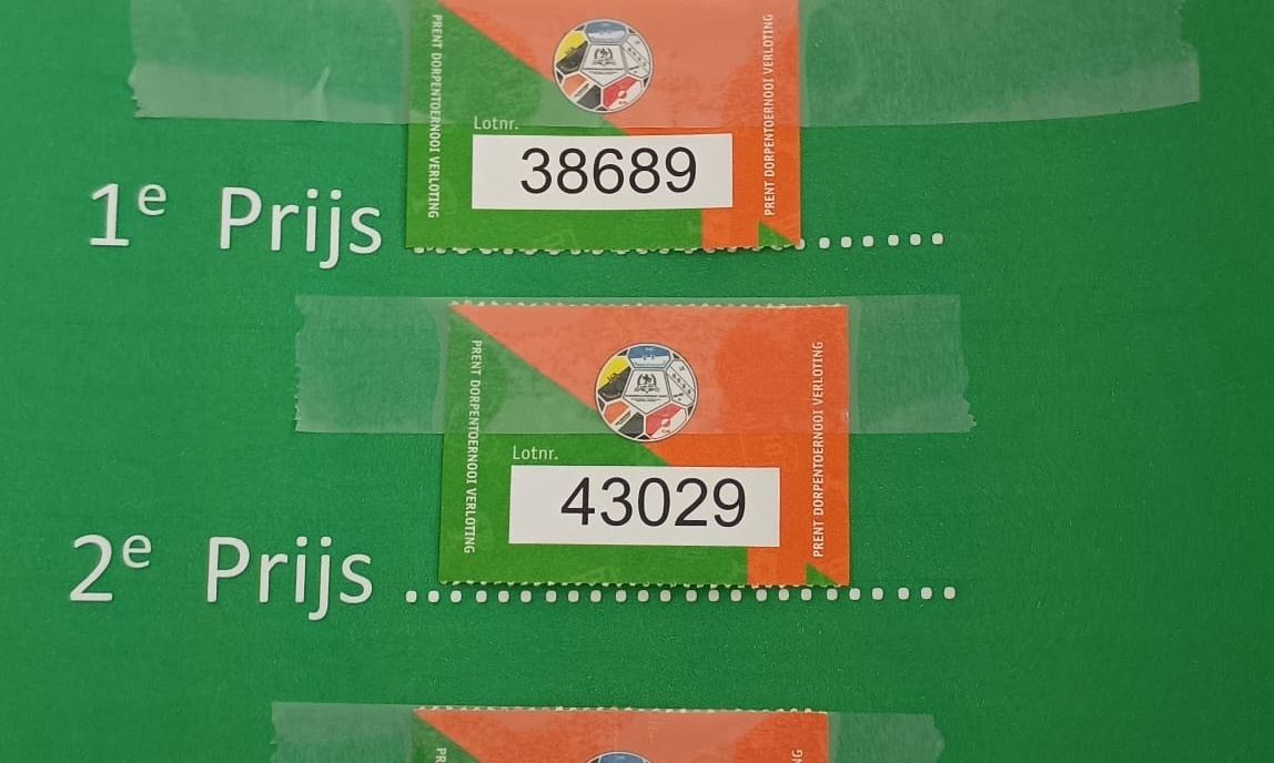 Uitslag verloting finaledag 22 augustus