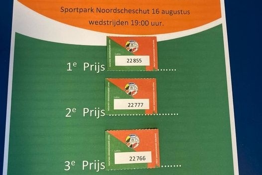 Uitslag verloting 16 augustus Noordscheschut
